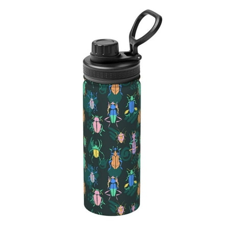 

Cauagu Bright ladybugs Print 18oz Vacuum Insulated Stainless Steel Water Bottle Coffee Travel Mug Spill Proof with Lid Thermos Cup for Keep Hot/Ice Water Drinks
