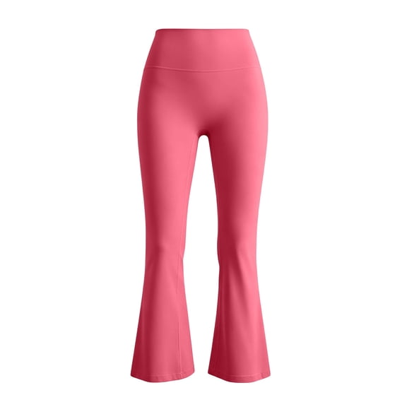 MVRLSH Womens Yoga Pants Soft High Waist Flared With Side Pockets for Daily Leggings for Women Running Gym and Workout Red - XL