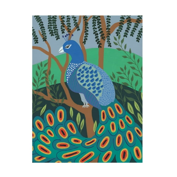 Regina Moore 'Dandy Peacock II' Canvas Art