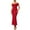 Red, variant on KHONTS Off the Shoulder Maxi Dress for Women Corset Ruched Bodycon Formal Wedding Guest Dresses Yellow XS