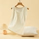 thumbnail image 1 of Ropa interior térmica para mujer, otoño e invierno, camiseta térmica de tirantes con cuello redondo y forro polar suave, sin mangas, de poliéster., 1 of 3