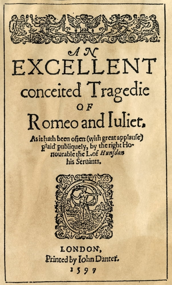 Shakespeare Romeo & Juliet Title Page From The First Publication London