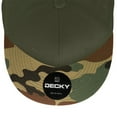 thumbnail image 6 of Decky 1047 6 Panel High Profile Structured Camo Snapback Hat-Woodland/Olive/Olive, 6 of 6