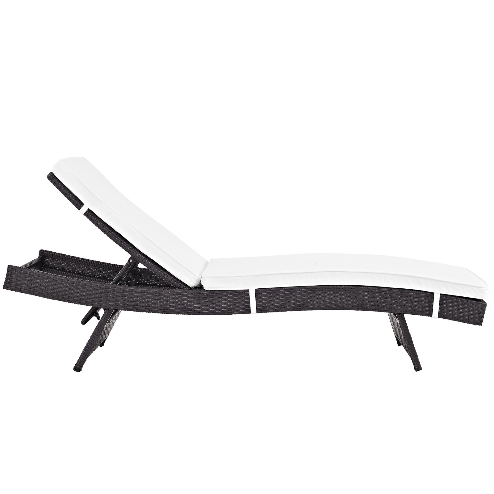 Modway Convene Chaise Outdoor Patio Set of 6 in Espresso White - image 4 of 5