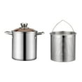 thumbnail image 1 of Olla de acero inoxidable para cocinar, utensilios de cocina para todo tipo de hornillas, uso para ollas profundas sin abrazadera, 1 of 9
