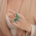 thumbnail image 2 of Exaggerated Big Crystal Butterfly Ring Open Wedding Butterfly Jewelry for Women, 2 of 6