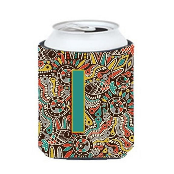 Carolines Treasures  Letter I Retro Tribal Alphabet Initial Can & Bottle Hugger