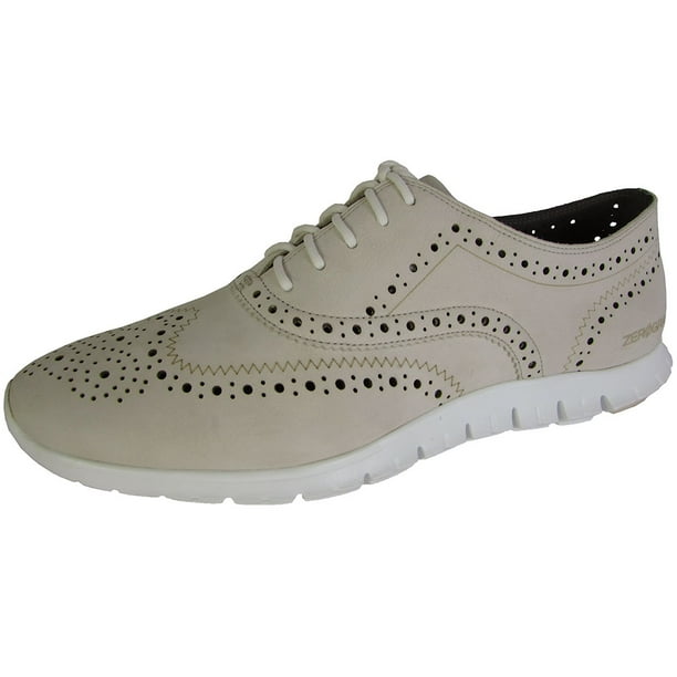 cole haan zerogrand wingtip oxford white