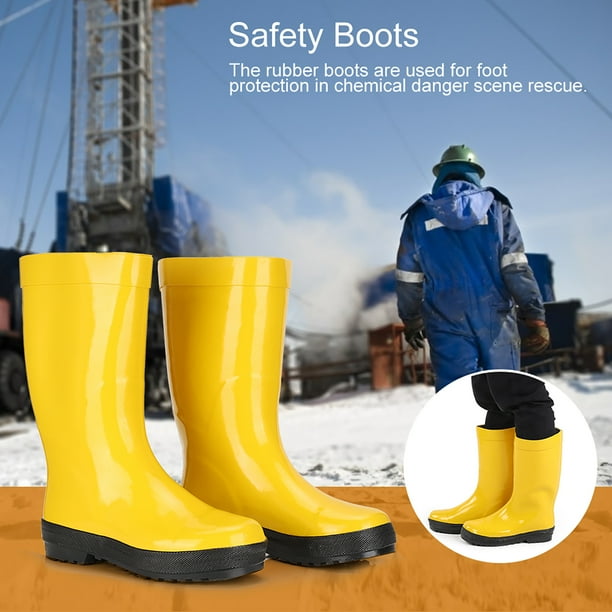 Fire Fighting Boots Anti Impact Puncture Resistant Acid Resistant