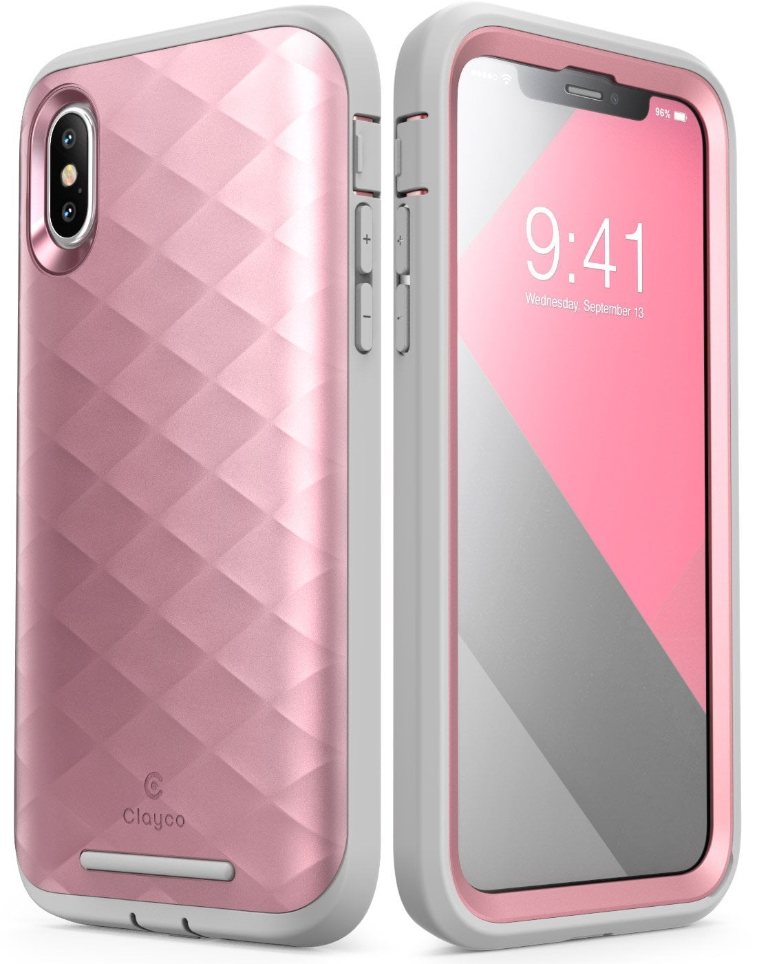 iPhone X Case, Clayco [Hera Series] Fullbody Rugged Case with Builtin Screen Protector, Iphone