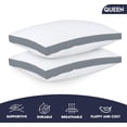 thumbnail image 2 of Utopia Bedding Queen Bed Pillow, 26"L x 18" W, Set of 2, Soft and High-Quality, Gusseted Pillow for All Sleep Positions (Gray), 2 of 9