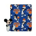 thumbnail image 2 of Knicks OFFICIAL National Basketball Association & Disney Cobranded, Mickey Mouse Hugger Character Shaped Pillow and 40x 50 Fleece Throw Set  by The Northwest Company, 2 of 2