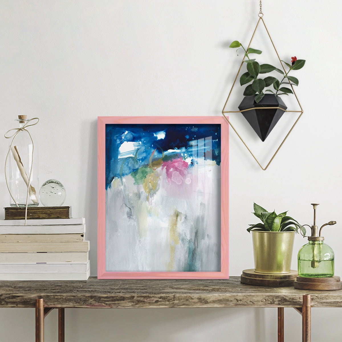 Rising I - Framed Print w/glass - Sunset Pink
