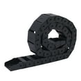 thumbnail image 3 of 6Pcs 18mm x 37mm Black Flexible Semi Enclosed Cable Drag Chain 1M 39.4 inch, 3 of 8