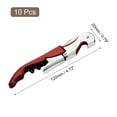 thumbnail image 2 of Unique Bargains 10Pack 5' Wine Openers Waiter Corkscrew Red Wine Bottle Opener, Red, 2 of 6