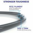 thumbnail image 3 of GEEETECH 3D Printer PETG silver Filament 1.75mm 1kg Spool (2.2lbs),Dimensional Accuracy +/- 0.03mm, 3 of 5