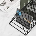 thumbnail image 7 of Magazine Rack Desk Organizer, Trianu Triangle Book Holder File Holder for Desk Modern Office Organizer, Desk Folder Organizer, Desktop File Sorter, Black, 7 of 7