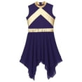 thumbnail image 4 of MSemis Robe de Danse de Louange Sans Manches pour Filles Enfants, Robe de Culte Liturgique, Costume, Robe d'Église, Robe Longue 6-16 Ans Violet 6, 4 of 6