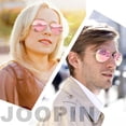thumbnail image 2 of Gafas de Sol Joopin Polarizadas con Espejo Rosa Salmón, Protección UV400 y Montura Dorada, 2 of 6