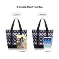 thumbnail image 5 of HAWEE Canvas Tote Bags for Women with Zipper and Compartments Large Capacity Multi Pocket for Travel Storage Purse, Bohemian, 5 of 7