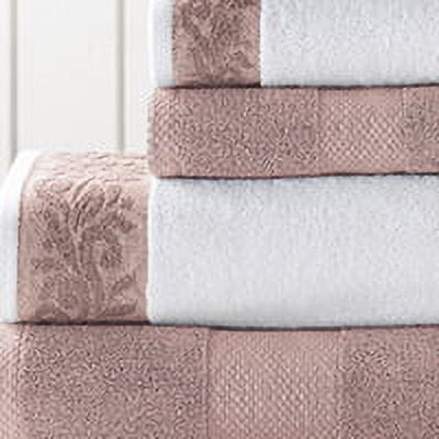 Modern Threads Filigree Jacquard Border Swirls Diamond 6-Piece Towels & Washcloths Count