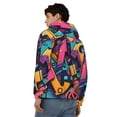 thumbnail image 4 of Goofa Vibrant Graffiti Urban Art Pattern Mens Full-zip Hoodie, Zip-up Pullover Hooded Sweatshirt, Kangaroo Pocket Hoodie Ideal for Daily Wear, Travel, and Home-3X-Large, 4 of 5