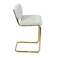 thumbnail image 2 of 27 Inch Boucle Fabric Dining Chairs, Mid-Century Dining Chair with Golden Metal Legs, Simple Bar Stool Upholstered Dining Chairs, Armless Bar Chairs Dining Room, Kitchen, Vanity(Ivory,Set of 6), 2 of 11