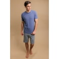 thumbnail image 4 of Men's Cottonique M17771 Latex Free Organic Cotton Crew Neck T-Shirt (Melange Blue 2XL), 4 of 5