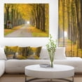 thumbnail image 1 of Country Road Below Yellow Trees - Landscape Photography Canvas Print, 1 of 3