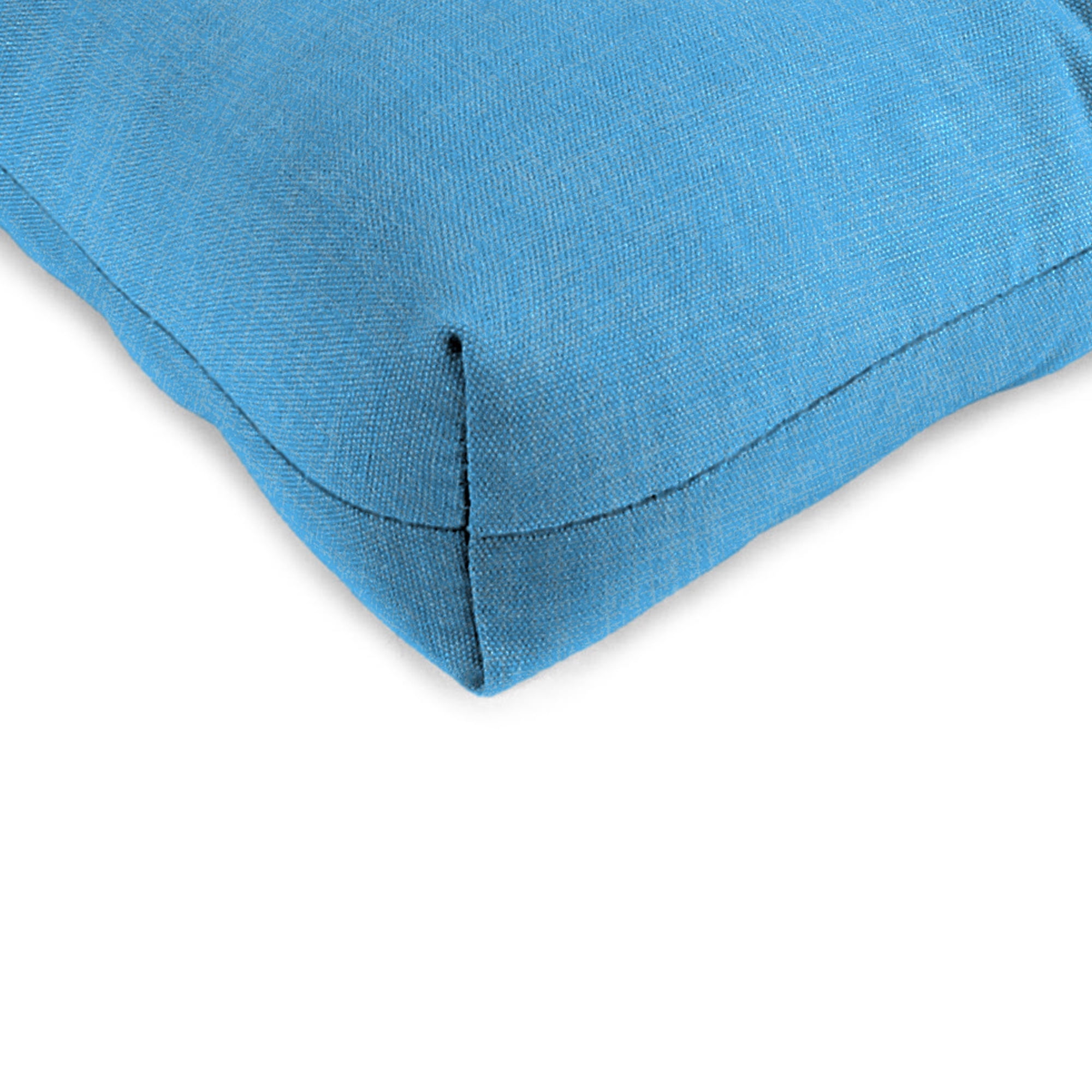 Jordan Manufacturing 18" x 18" Celosia Ice Blue Solid Square Tufted Contoured Outdoor Wicker Seat Cushion (2 Pack)