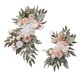 thumbnail image 5 of 2 piezas de flores artificiales, fondo floral, guirnalda rústica de arco de boda, seda Blanco champán, 5 of 9