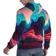 thumbnail image 6 of Fotbe Men's Hoodie with Colorful Surreal Landscape Pattern - Kangaroo Pocket Pullover Hooded Sweatshirt, Perfect for Daily Wear, Travel, and Home-Large, 6 of 7