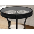 thumbnail image 3 of Round Black Metal and Glass Side Table / Ideal for Living Room Accent, 3 of 3