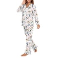 thumbnail image 2 of SCRAWLGOD Hummingbird Button Down Pajamas Women Long Sleeve Sleepwear for Women Size XS V-Neck 2 Pjs Sets for Women Breathable Pj for Women with Pockets, 2 of 7