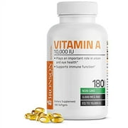 Bronson Vitamin A 10,000 .. IU Premium Non-GMO Formula .. Supports Healthy Vision & .. Immune System and Healthy .. Growth & Reproduction, 180 .. Softgels