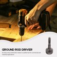thumbnail image 3 of BRIGHTFUFU Grounding Rod Driver Tool Hammer Drill Ground Rod Driver Alloy Silver Ventilation Pipe Drilling 1Pack, 3 of 8