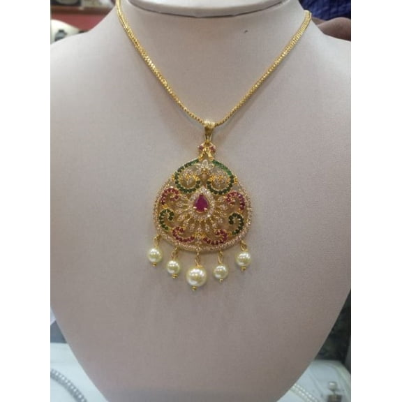 Art Ruby Emroided design locket (PQYK8495)