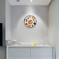 thumbnail image 5 of Yayeee Wall Clock Battery Operated 9.5" Silent Quartz Non-Ticking for Living Room Decor, Pumpkins Pattern, 5 of 8