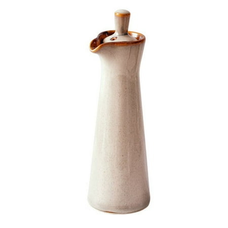 

Zcyifa Ceramic Oil Dispenser Vinegar Bottle Soy Sauce Cruet Jar Beige
