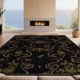 thumbnail image 2 of Design&I 2'x3' Ultra Soft Door Mat, Snake Round Gothic Vintage Damask Coiled Serpent Ornate Motifs None Fluffy Washable Easy Care Indoor rug for Bedside Entryway, 2 of 7