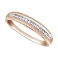 thumbnail image 2 of AFFY Round Cut White Natural Diamond Men's Band Ring In 10k Rose Gold (0.25 cttw) Ring Size-12, 2 of 2