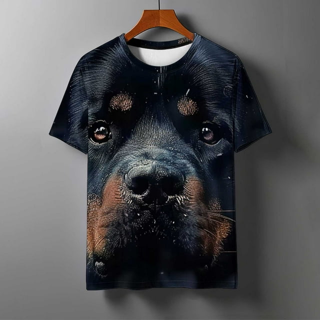 Tops para hombre, blusas y camisas de cuello redondo y manga corta para hombre, blusas casuales deportivas con estampado de perros y animales divertidos para hombre, camisas vintage de cuello redondo,