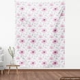 thumbnail image 4 of Ambesonne Floral Fabric by the Yard Upholstery, Innocent Flowers Botanical, 3 Yards, Soft Pink and Pale Purpleblue, 4 of 5