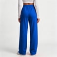 thumbnail image 4 of Baggy Sweatpants for Women Casual Wide Leg Drawstring High Waisted Lounge Athletic Sweat Track Pants with Pockets Royal Blue L, 4 of 4