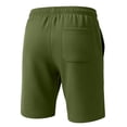 thumbnail image 3 of RKSTN Mens Shorts Running Shorts Stretch Solid Color Comfort Drawstring Workout Shorts with Pockets（Army Green ,L）, 3 of 7