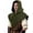 Green, variant on Medieval Viking Hooded Cowl Cape Triangle Cloak, Pointed Hem Adult Halloween Cosplay Costume