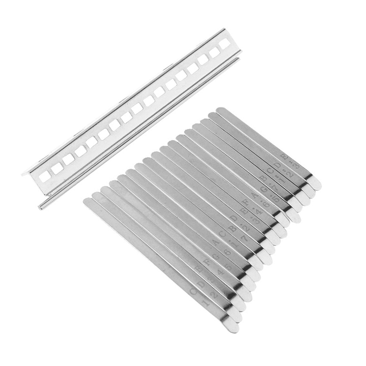 6X 17Keys Kalimba DIY Kit Thum Piano with Keys Bridge Tuning Hammer Kit Kalimba Accessories
