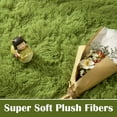 thumbnail image 2 of Noahas Area Rug Shaggy Accent Carpets, Green, 5x8 ft, 2 of 7