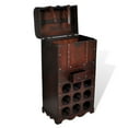 thumbnail image 2 of vidaXL Wooden Wine Rack for 9 Bottles with Storage, 2 of 3