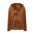 thumbnail image 4 of fatyb Womens Velvet Hooded Sweatshirts Long Sleeve Comfy Pullover with Hood Loose Casual Pocket Hoodies, 4 of 6